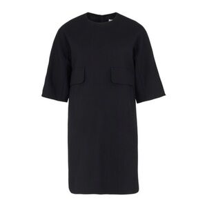 Max Mara Chieti Shift Wool Mini dress in black